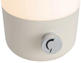 Zewnetrzna Lampa stołowa na zewnątrz beżowa z białą, w tym akumulatorowa dioda LED IP44 - Haard Nowoczesny Oswietlenie zewnetrzne