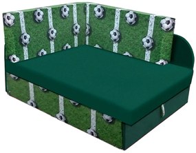 Zielony młodzieżowy narożnik rozkładany w piłki P2-E75