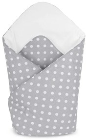 Bellatex Chusta niemowlęca w kropki szara, 75 x 75cm