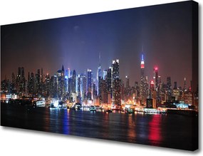 Zdjęcie na płótnie Miasto nad Brzegiem Kanału