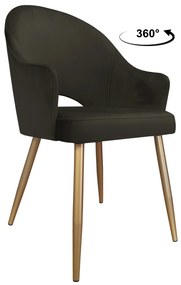 Krzesło obrotowe Velvet podstawa złota MG05