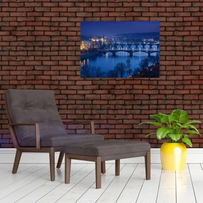 Obraz na szkle - praskie mosty (70x50 cm)