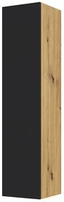 Modułowy regał ścienny dąb artisan + czarny - Herria 4X