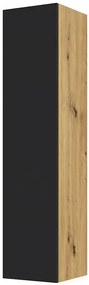 Modułowy regał ścienny dąb artisan + czarny T3-L45