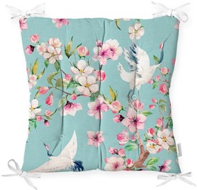 Poduszka na krzesło Minimalist Cushion Covers Flowers and Bird, 40x40 cm