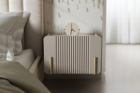 Szafka nocna Malmi 45 cm wisząca z szufladą - kaszmir / crema bianca / złoty