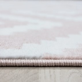 Dywan nowoczesny Plus kwadraty różowo-kremowy 200 cm x 290 cm