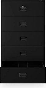 Szafa kartotekowa metalowa czarna: SARA XL V5, 900 x 1620 x 600 mm