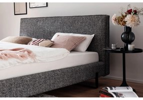 Szare tapicerowane łóżko dwuosobowe 180x200 cm La Gomera – Meise Möbel