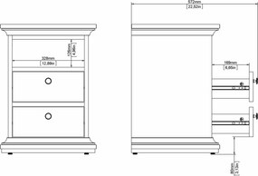 Szafka nocna Paris kolor szary