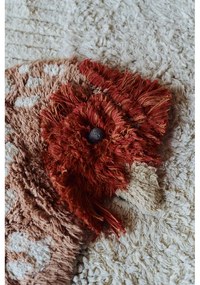Brązowy bawełniany dywan dziecięcy tkany ręcznie odpowiedni do prania 110x100 cm Chicken – Lorena Canals