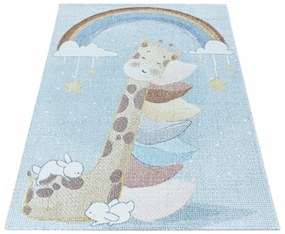 Dywan dziecięcy Lucky Śpiąca Żyrafa na chmurkach 120 cm x 170 cm