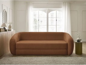 Pomarańczowa rozkładana sofa z tkaniny szenilowej 228 cm Neyo – Bobochic Paris
