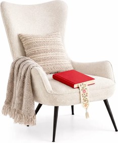 Wypoczynkowy fotel kremowy- W7-F72