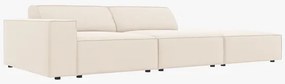 OUTLET Sofa 3-osobowa jasny beż welur 262x102x70 Jodie od Micadoni