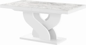 Stół rozkładany z marmurowym blatem Bella Hubertus marmur połysk