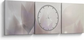 Obraz - Krokusy (z zegarem) (90x30 cm)