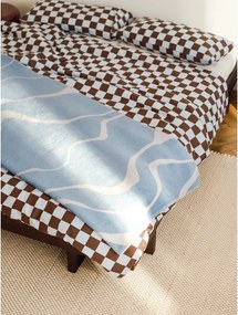 Niebiesko-kremowy koc 150x200 cm Felu – noo.ma