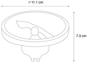 Zestaw 5 Lampa LED GU10 ściemnialna AR111 biała 11W 810 lm 2700K