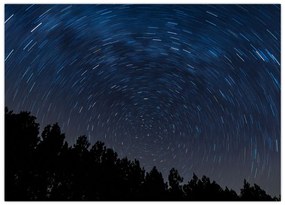 Obraz na szkle - nocne niebo (70x50 cm)