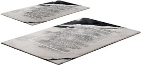 Szarobeżowe dywaniki łazienkowe zestaw 2 szt. 60x100 cm CT – Foutastic
