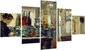 Obraz - Style of Edouard Manet, Bon Bock Cafe, reprodukcje (125x70 cm)