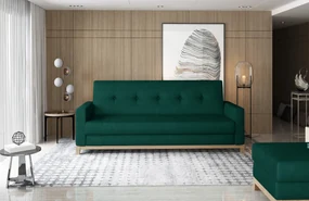 Sofa rozkładana z funkcją spania SELENE VELVET zielona ELTAP