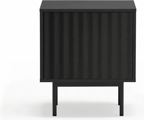Czarna szafka nocna z matowym wykończeniem Sierra – Teulat