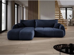 Narożnik COCO z funkcją spania, poduszkami i pojemnikiem Cloud 79 Ciemno Niebieski