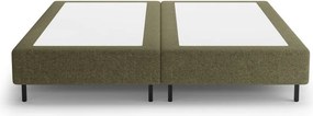 Zielone tapicerowane łóżko dwuosobowe bez zagłówka 200x200 cm Whale – Micadoni