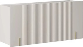 Komoda Malmi 150 cm trzydrzwiowa wisząca - kaszmir / złoty