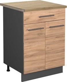 Szafka dolna do kuchni złoty dąb energetyczny 60x60x82 fame-line