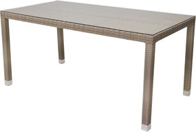 Zestaw ogrodowy z rattanu NAPOLI II. 1 + 6 (szaro-beżowy)