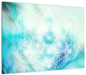 Obraz - Merkaba w turkusowym tle (70x50 cm)