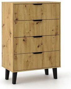 Stylowa komoda na nóżkach dąb artisan - Henex 5X