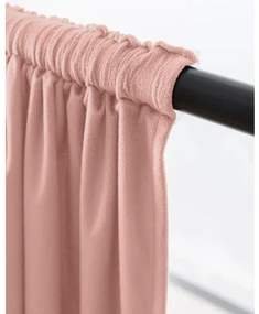 Zasłona zaciemniająca VELVET 140x250 cm, różowa Zawieszanie: Metalowe pierścienie