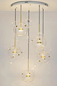 Lampa wisząca ze szklanymi kulami Capri Disc 5