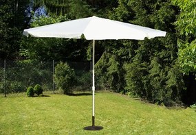 Parasol ogrodowy Garth biały z korbką 4 m