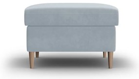 Jasnoniebieski aksamitny podnóżek Kyoto – Cosmopolitan Design