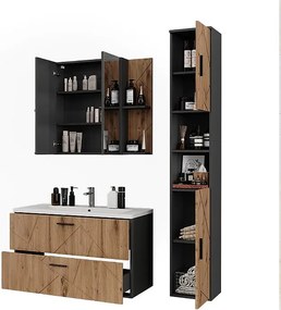 Zestaw mebli łazienkowych antracyt/artisan 100x44.6x57 irma