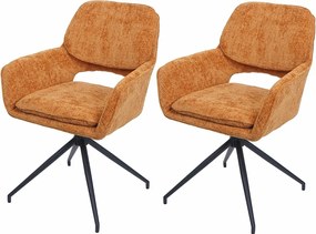 Krzesło do jadalni MCW-N74 (zestaw 2 sztuk), ochra-żółty