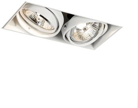 Wpuszczany reflektor biały GU10 AR70 bez krawędzi 2-punktowy - Oneon