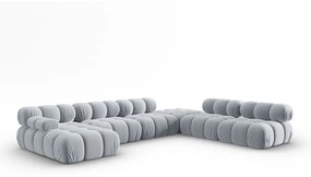 Jasnoniebieska aksamitna sofa 379 cm Bellis – Micadoni Home