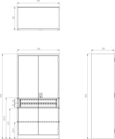 Szafa narzędziowa z 2 szufladami Szymon 92x50x185 cm niebieska