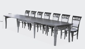 Stół rozkładany GRANDE Brązowy do Salonu Jadalni 260-560 x 100 x 76 cm, Prostokątny