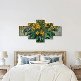 Obraz - Claude Monet, Jerusalem Artichoke Flowers, reprodukcje (125x70 cm)
