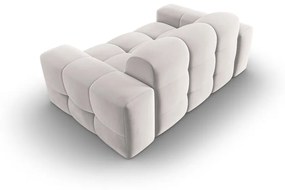 Jasnoszara aksamitna sofa 156 cm Kendal – Micadoni Home