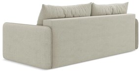 Kremowa rozkładana/ze schowkiem sofa 216 cm Nanea – Makamii