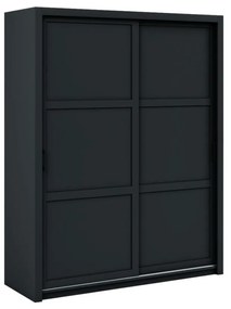 Szafa przesuwna - Pascal 185 cm czarny mat