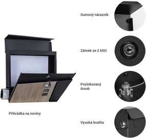 STILISTA  Skrzynka pocztowa Oslo, 370 x 370 x 100 mm